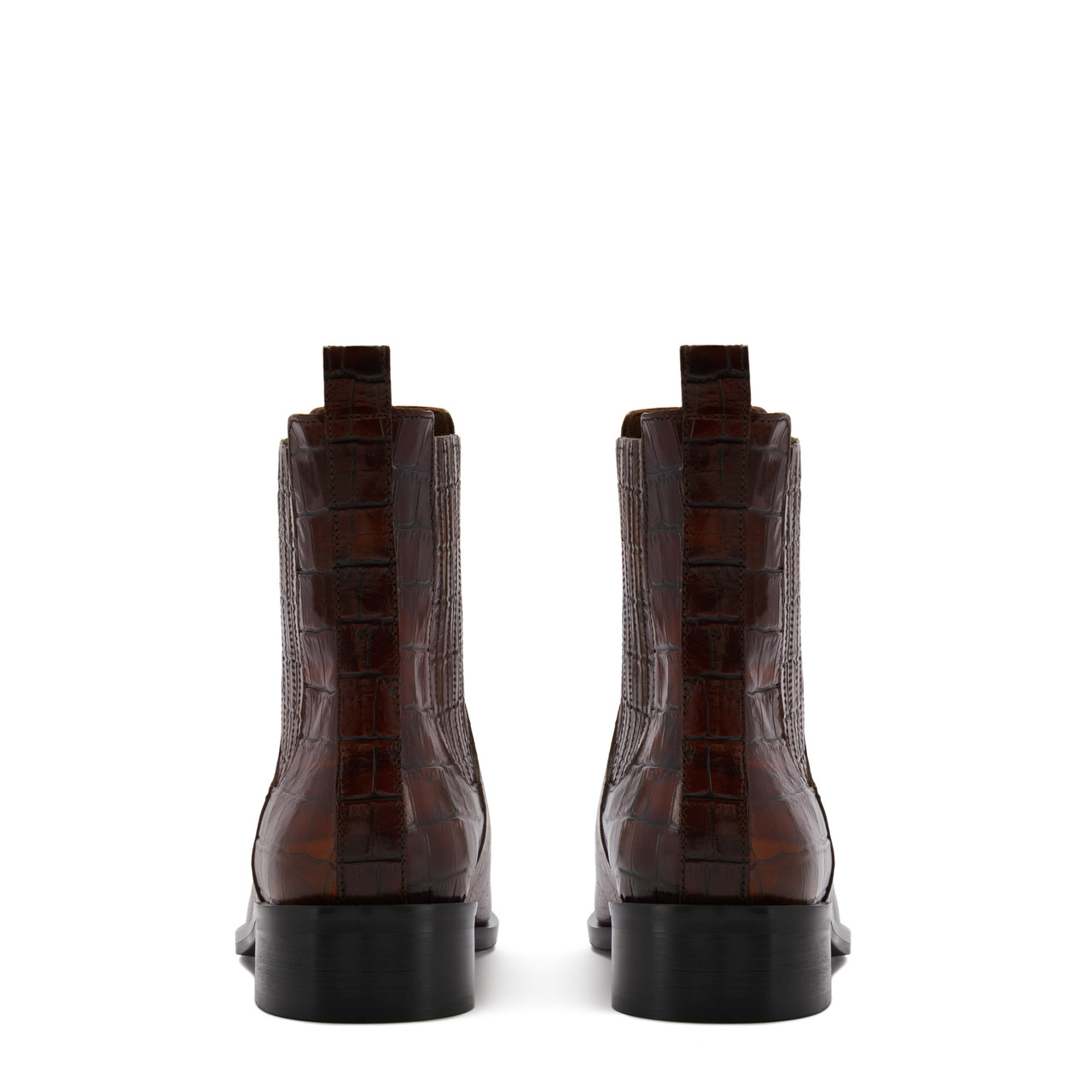 Croc leather ankle boots new arrivals