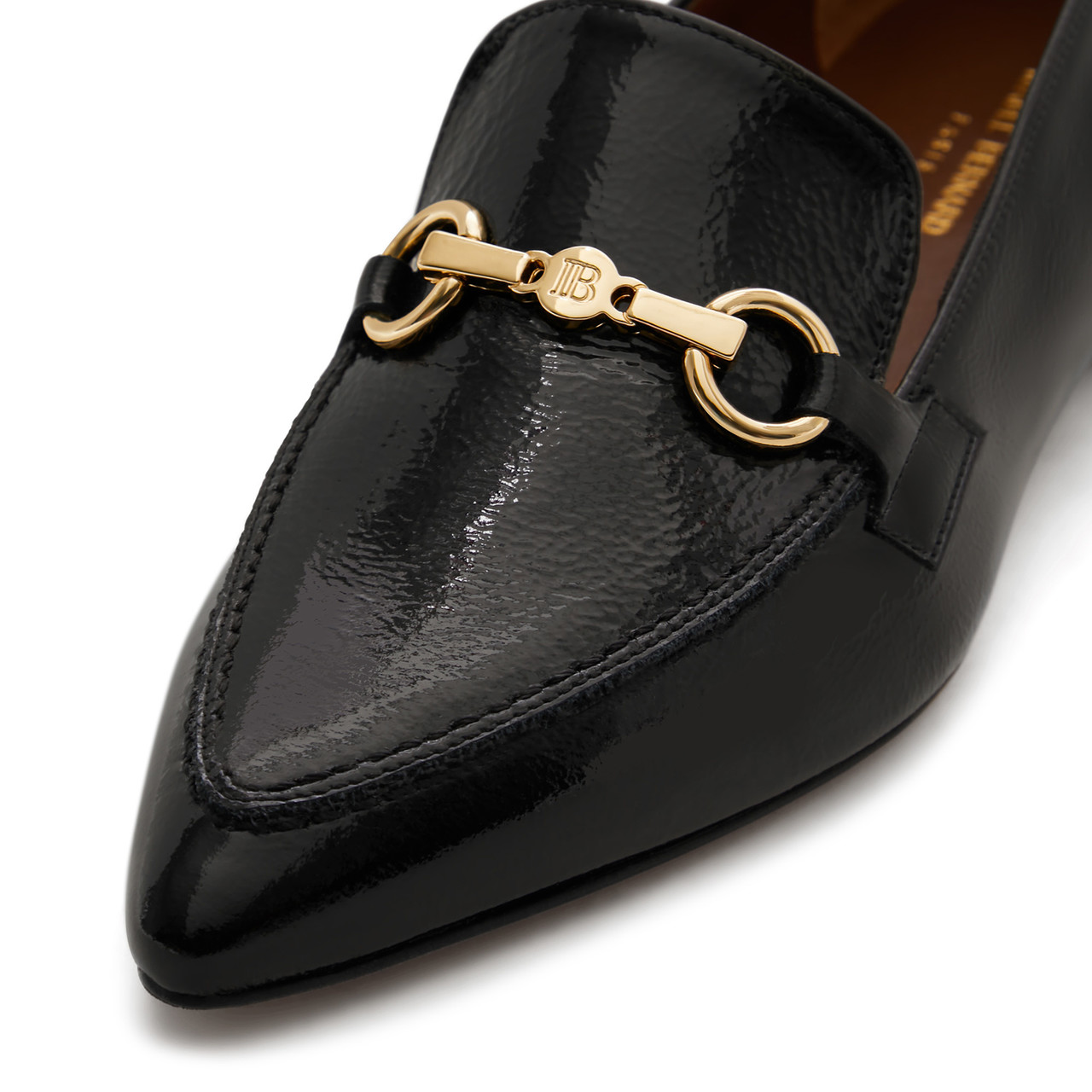 Isabel Bernard Vendôme Margaux black calfskin patent leather loafers