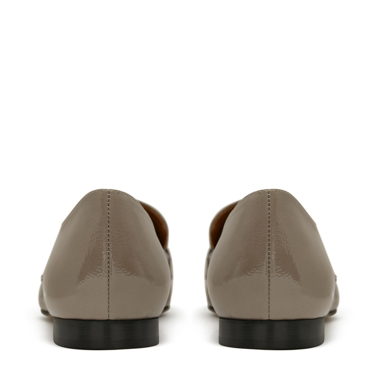 Isabel Bernard Vendôme Margaux taupe calfskin patent leather loafers