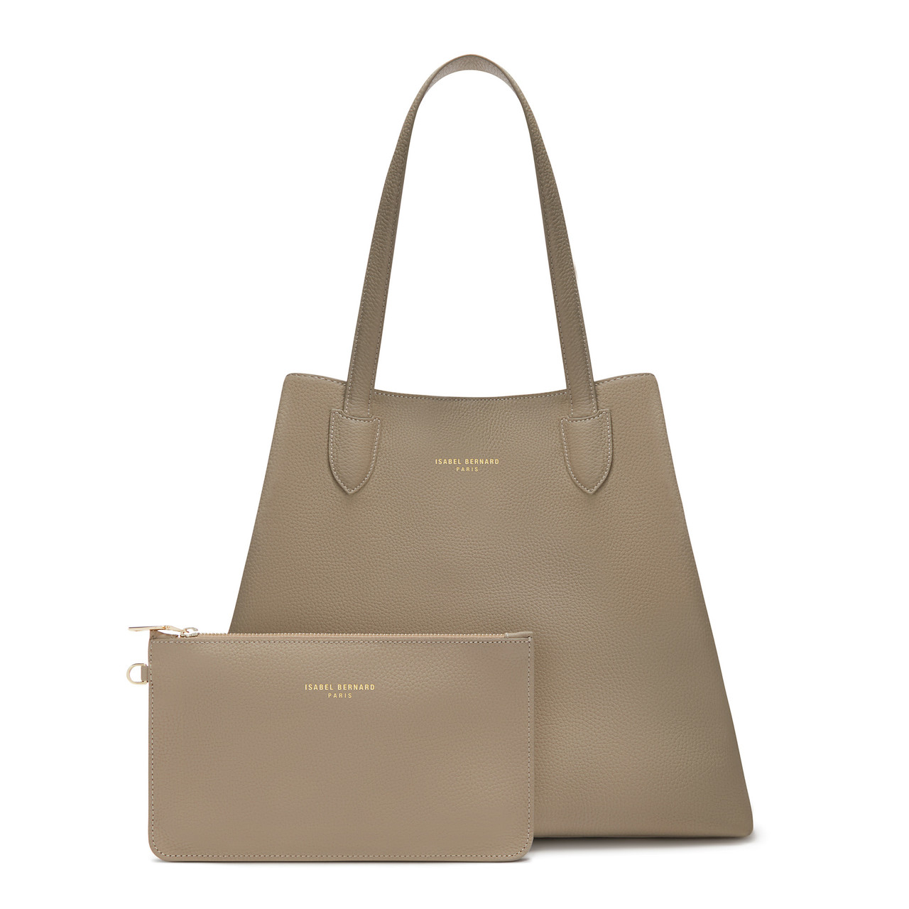 Isabel Bernard Honoré Francine taupe calfskin leather shopper
