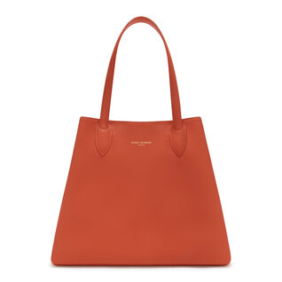 Isabel Bernard Honoré Francine orange calfskin leather shoulder bag