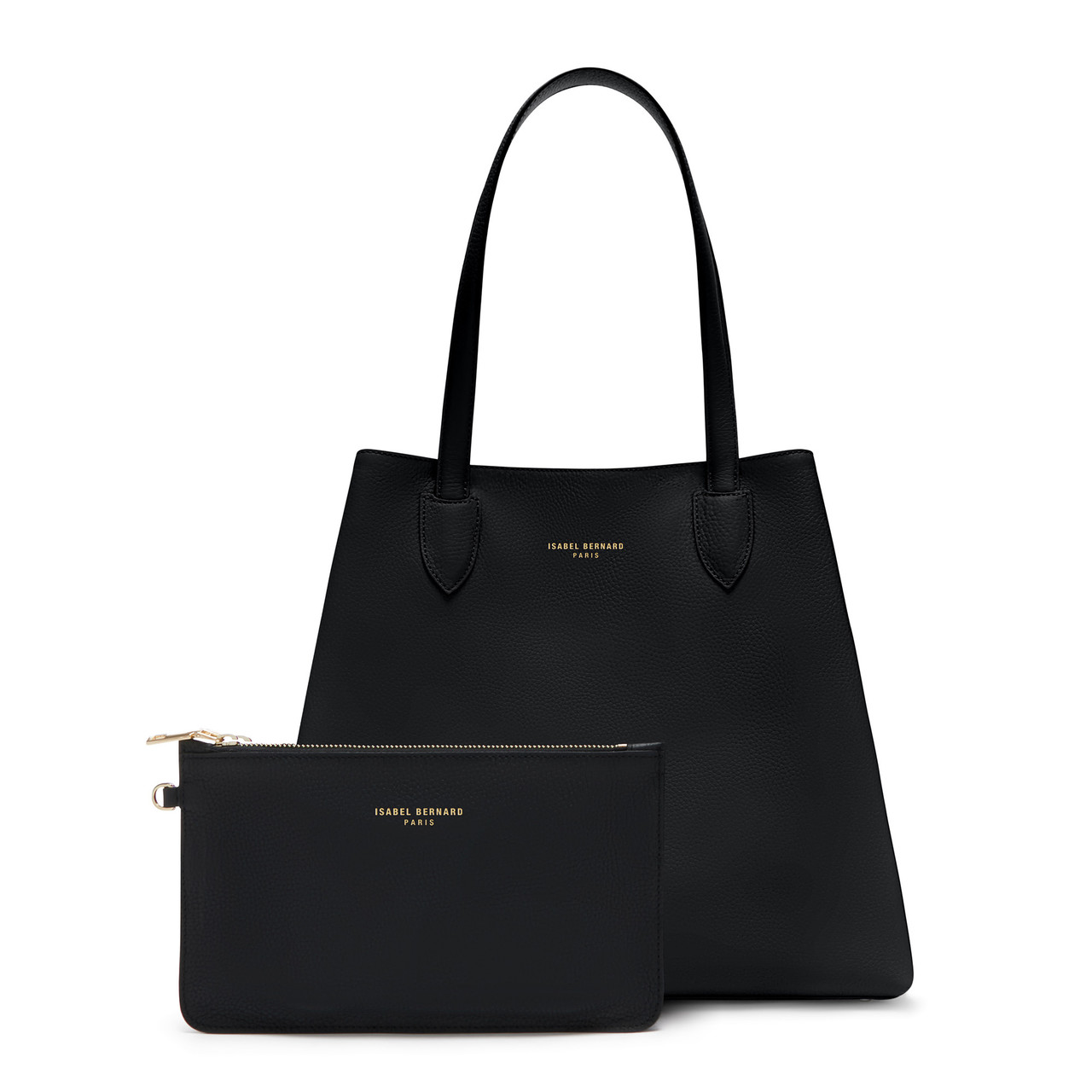 Isabel Bernard Honoré Francine black calfskin leather shopper