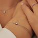 Isabel Bernard De la Paix Inaya pulseira de ouro branco de 14 quilates com diamante 0.02 carat