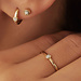 Isabel Bernard De la Paix Inaya 14 karat gold ring with diamond 0.01 carat