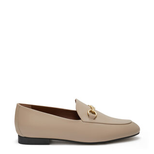 Isabel Bernard Vendôme Fleur taupe kalveskind loafers