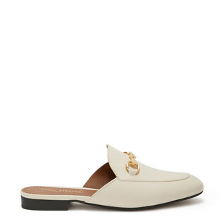 Isabel Bernard Vendôme Fleur beige Pantolette Loafer aus Kalbsleder