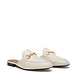 Isabel Bernard Vendôme Fleur beige calfskin leather backless loafers