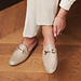 Isabel Bernard Vendôme Fleur mocasines slip on taupe de cuero vacuno