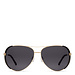 Isabel Bernard La Villette Roxanne goudkleurige aviator zonnebril met zwarte glazen