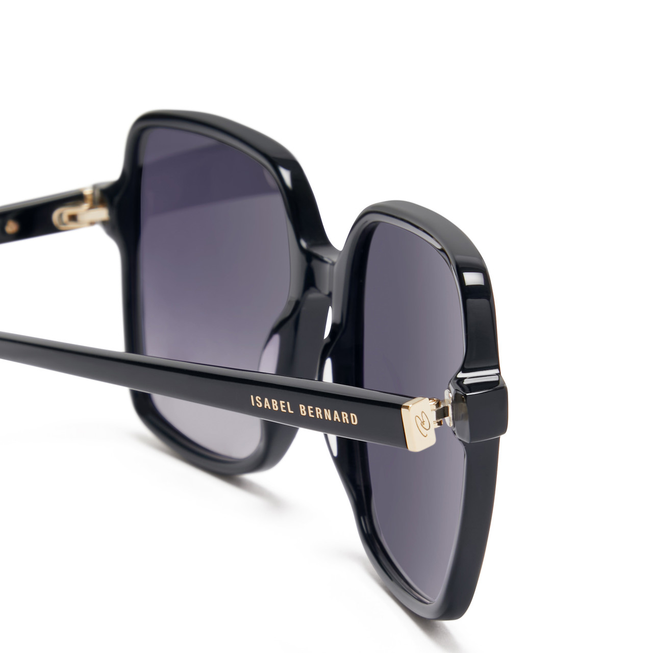 Isabel Bernard La Villette Rene black square sunglasses with black lenses gradient