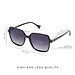 Isabel Bernard La Villette Rene black square sunglasses with black lenses gradient