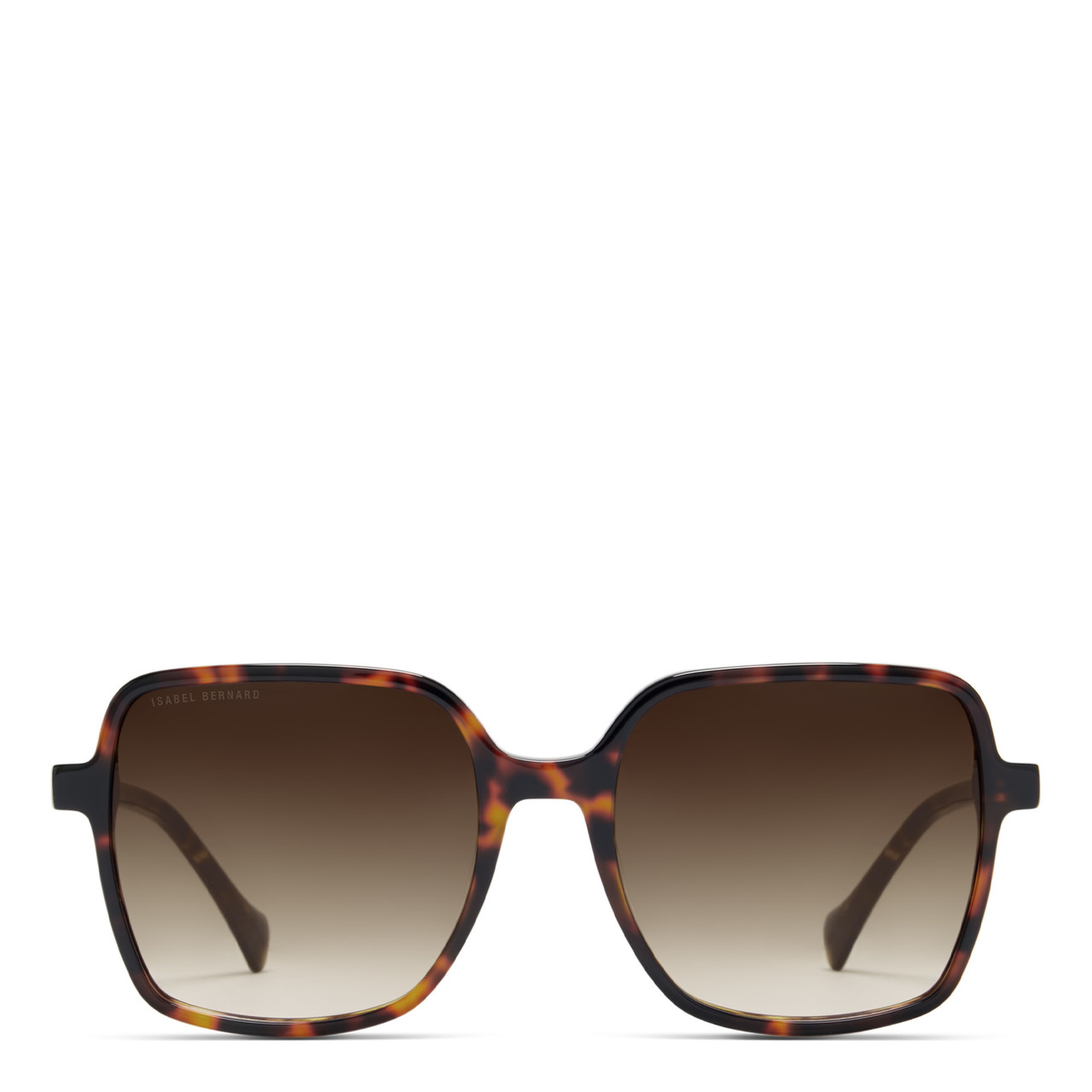 Isabel Bernard La Villette Rene brown tortoise square sunglasses with brown lenses gradient