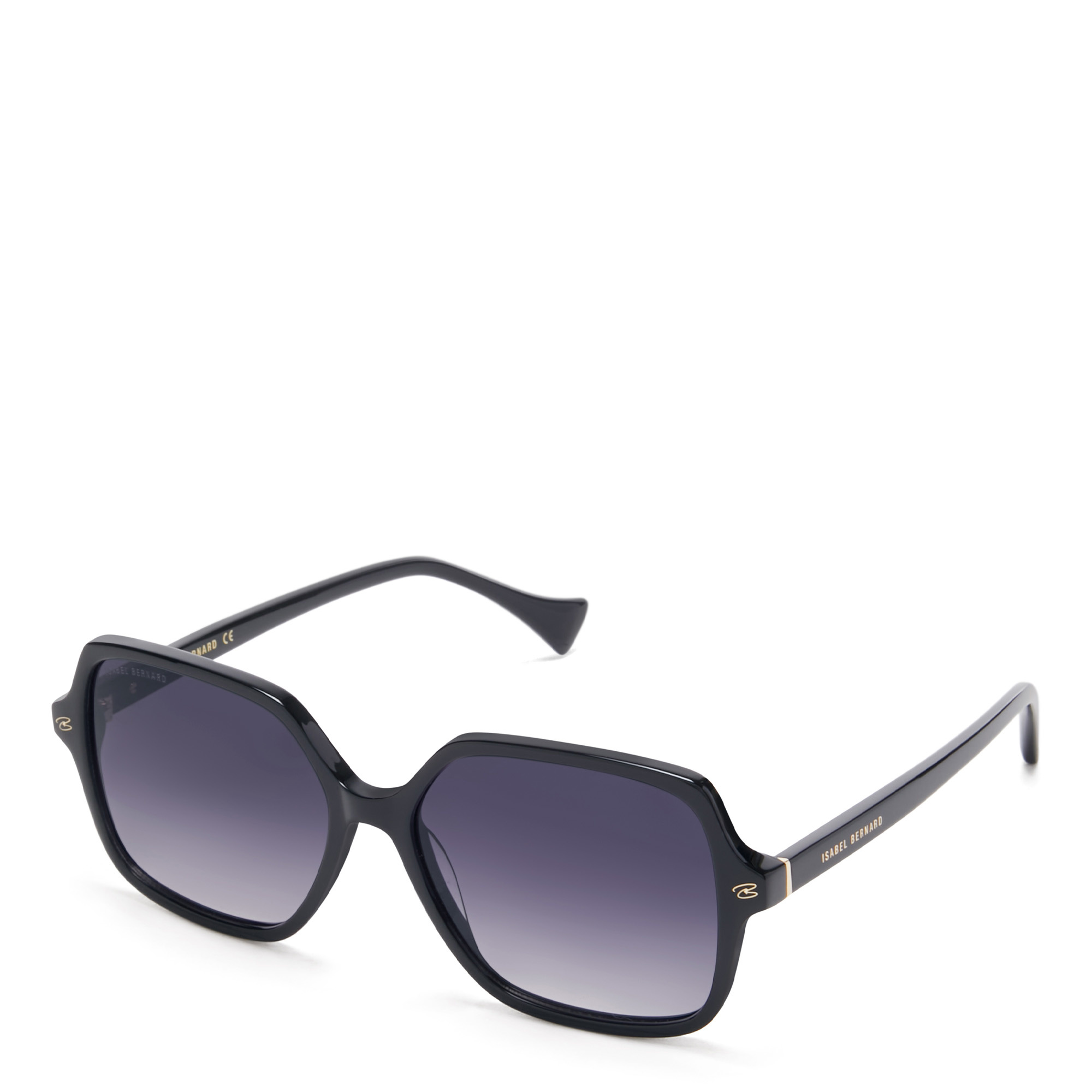 schwarze Eckige Sonnenbrille IB400001-01-01 - Isabel Bernard