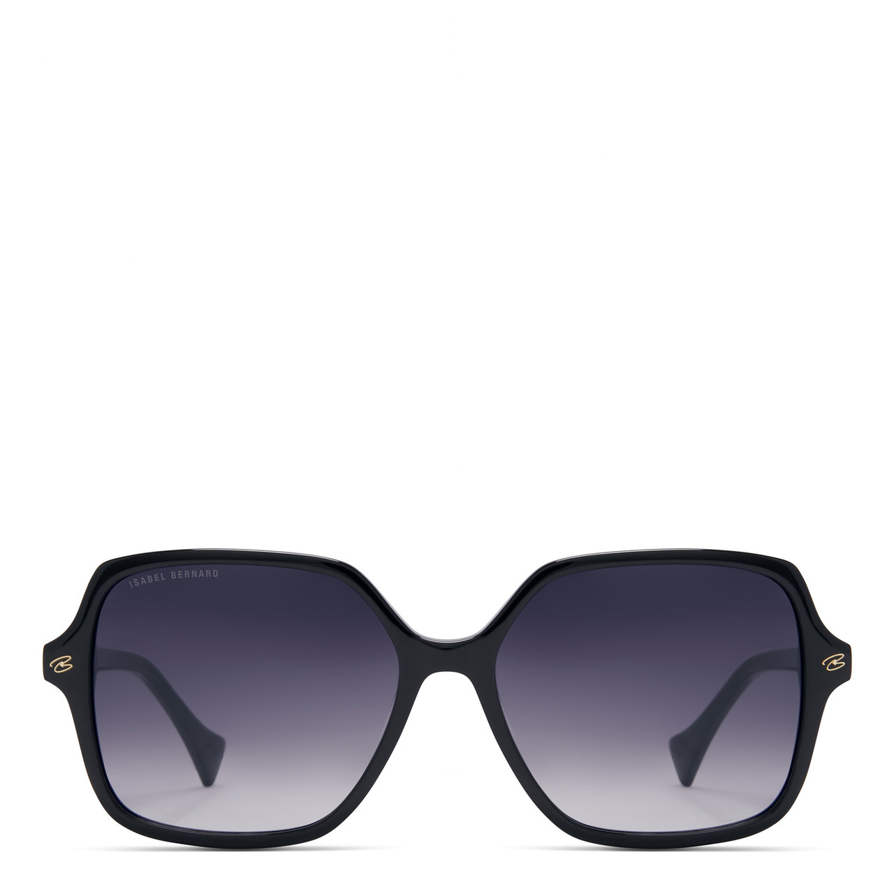 Isabel Bernard La Villette Renate black square sunglasses with black lenses gradient