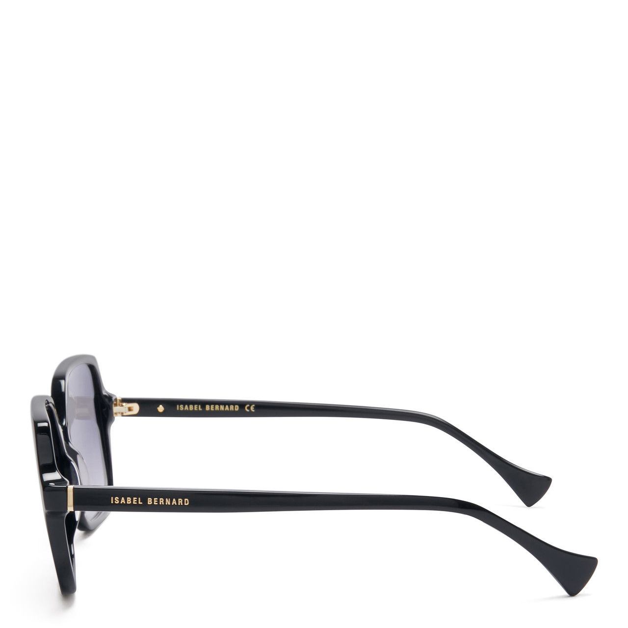 Isabel Bernard La Villette Renate black square sunglasses with black lenses gradient