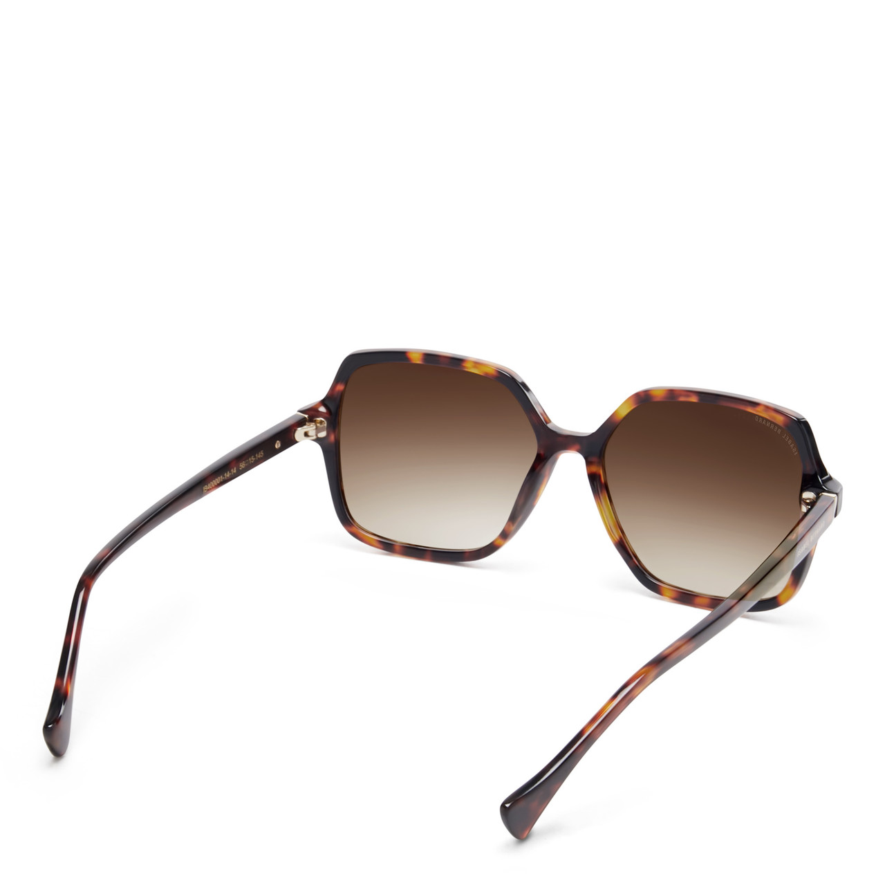 Isabel Bernard La Villette Renate brown tortoise square sunglasses with brown lenses gradient