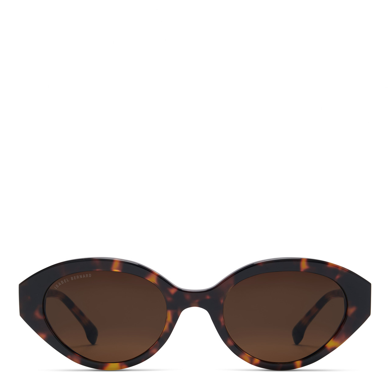 Isabel Bernard La Villette Rosaire brown tortoise oval sunglasses with brown lenses