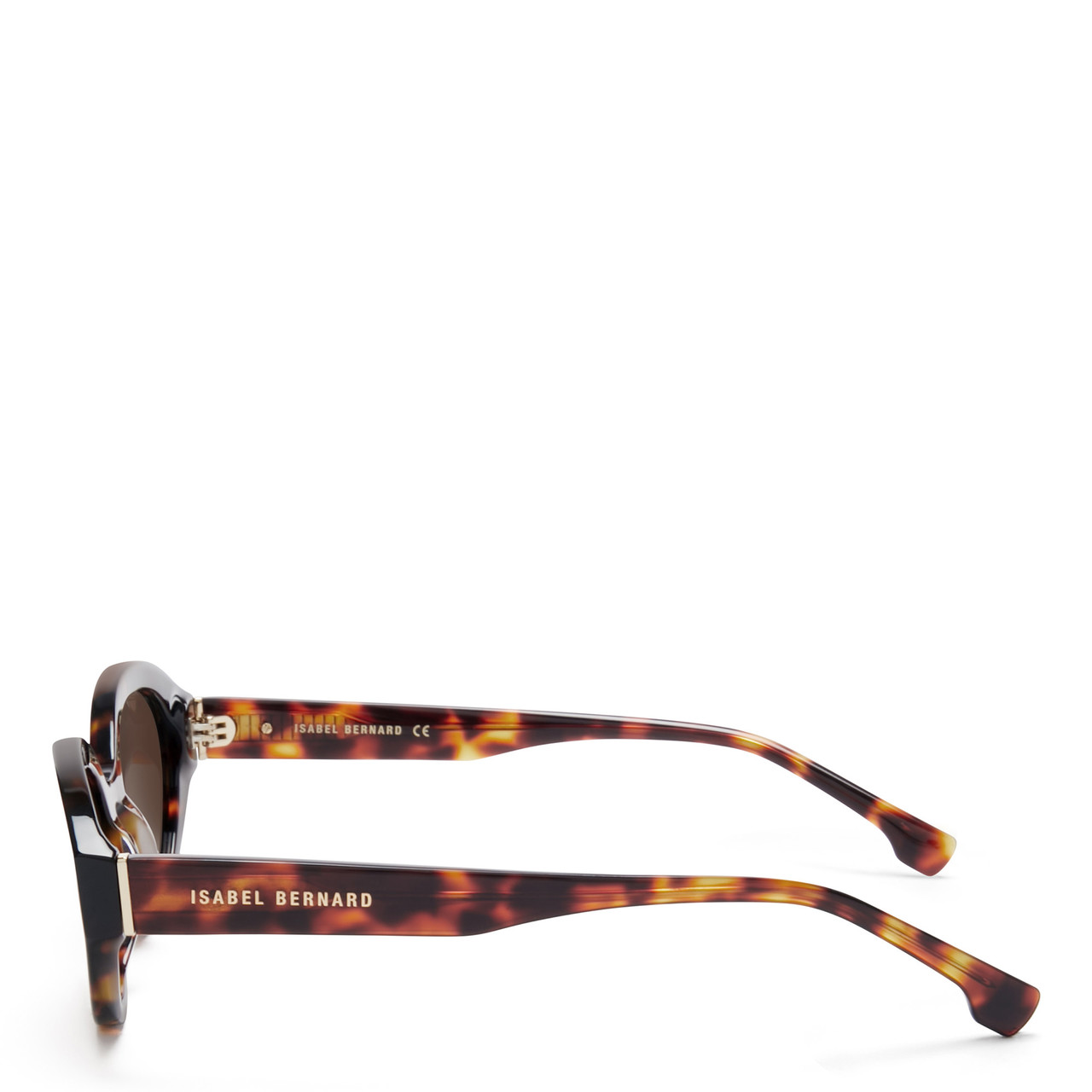Isabel Bernard La Villette Rosaire brown tortoise oval sunglasses with brown lenses