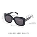 Isabel Bernard La Villette Rive óculos de sol quadrados pretos com lentes pretas