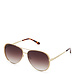 Isabel Bernard La Villette Ruby gold coloured aviator sunglasses with brown lenses gradient