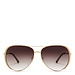 Isabel Bernard La Villette Ruby gold coloured aviator sunglasses with brown lenses gradient