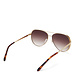 Isabel Bernard La Villette Ruby gold coloured aviator sunglasses with brown lenses gradient