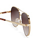 Isabel Bernard La Villette Ruby gold coloured aviator sunglasses with brown lenses gradient