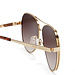 Isabel Bernard La Villette Ruby gold coloured aviator sunglasses with brown lenses gradient