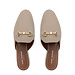 Isabel Bernard Vendôme Fleur taupe leren slipper loafers van kalfsleer