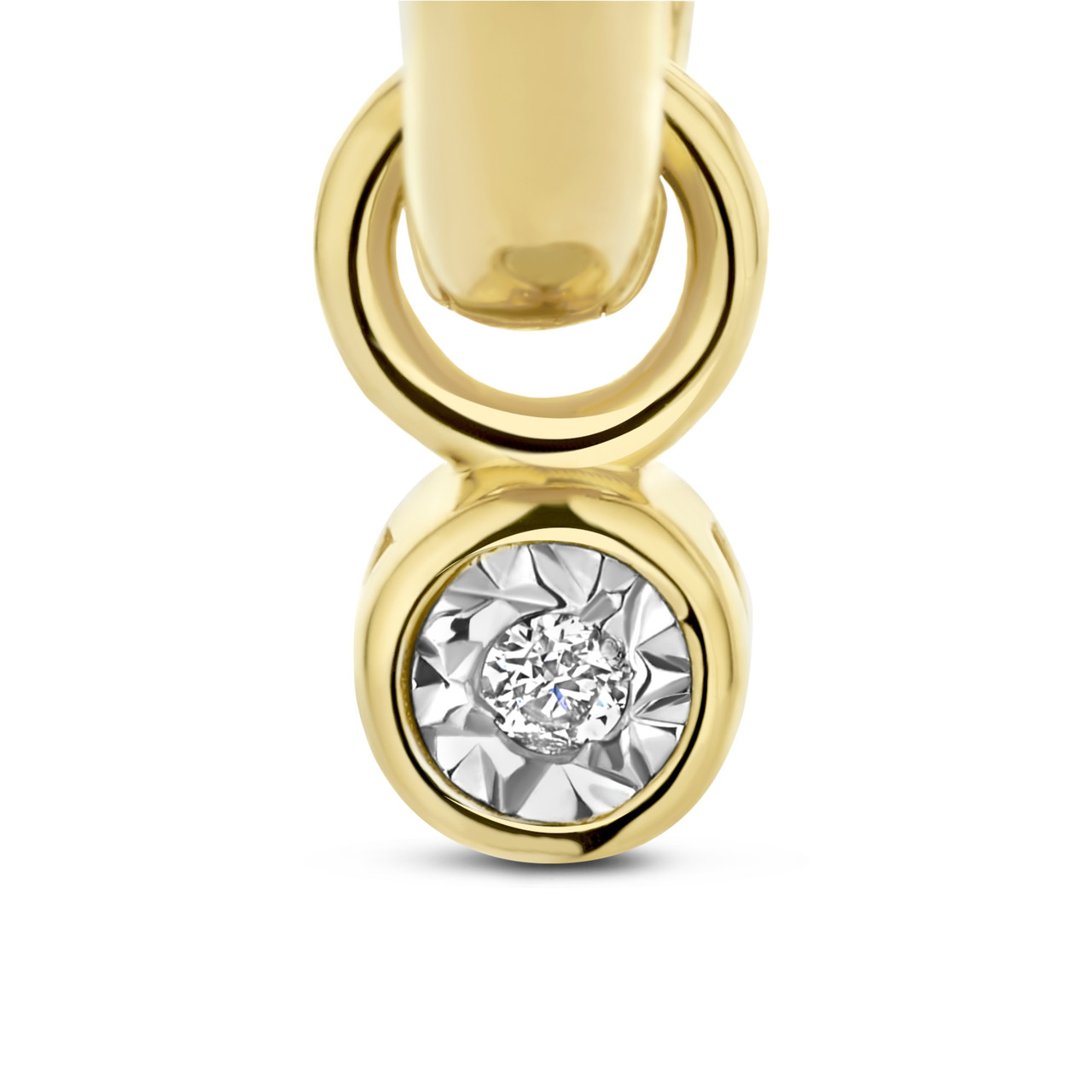 Isabel Bernard De la Paix Inaya 14 karat gold hoop earrings with diamond 0.02 carat