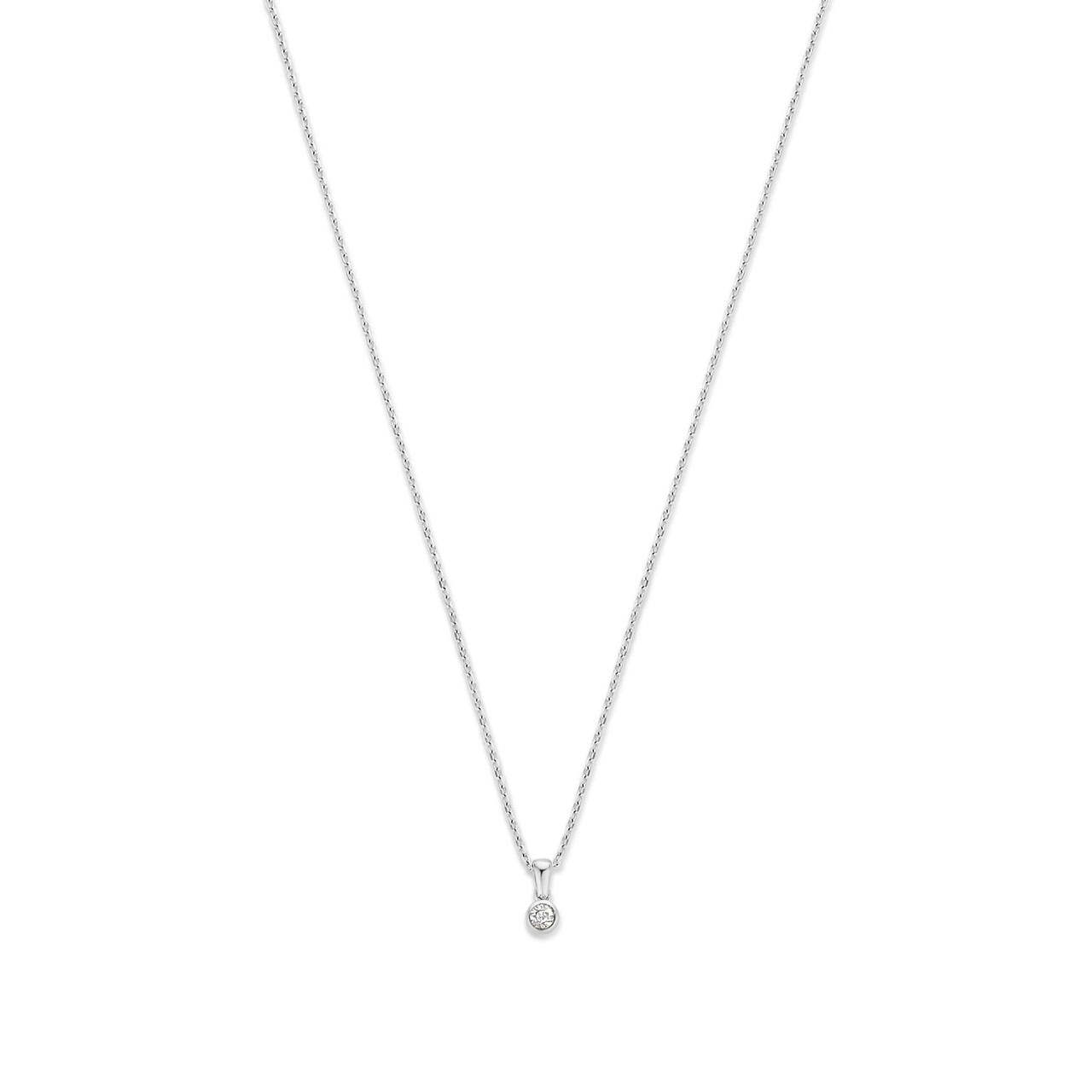 Isabel Bernard - 14 karat gold necklace | diamond 0.14 ct | IBD350008