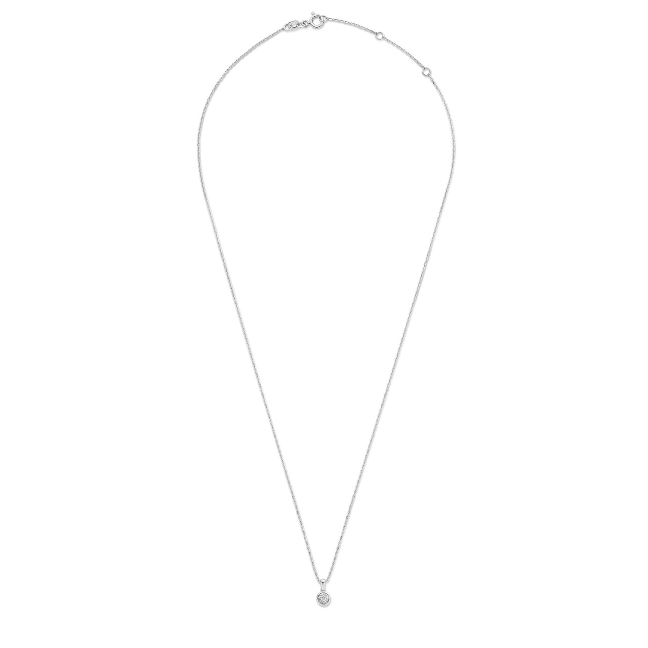 Isabel Bernard De la Paix Inaya 14 karat white gold necklace with diamond 0.03 carat