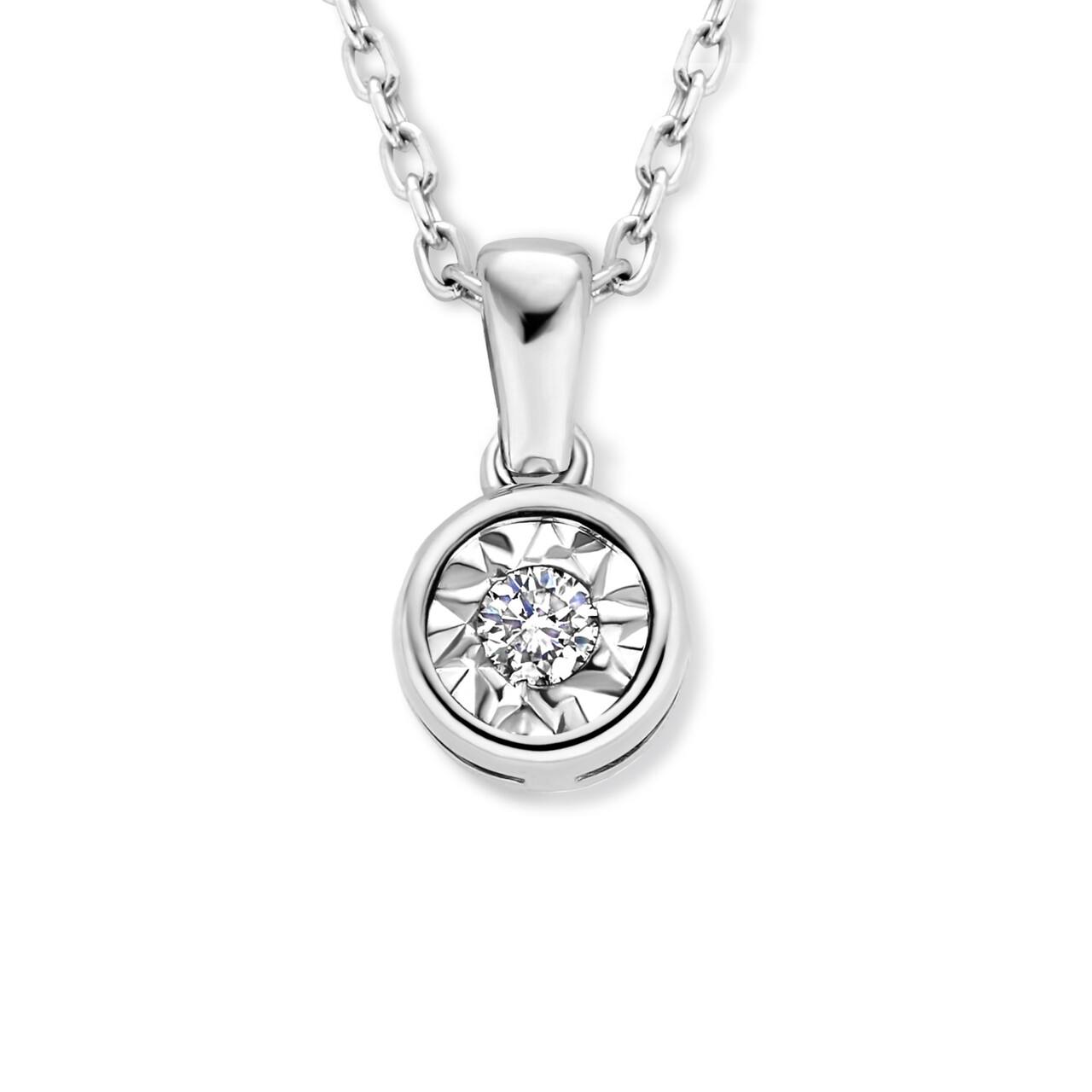 Isabel Bernard De la Paix Inaya 14 karat white gold necklace with diamond 0.03 carat