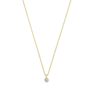 Isabel Bernard De la Paix Inaya 14 karaat gouden collier | diamant 0.03 ct