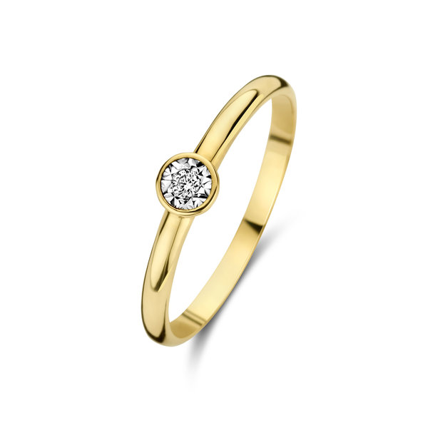 Diamanten ring - Elegante diamanten dames ringen van goud