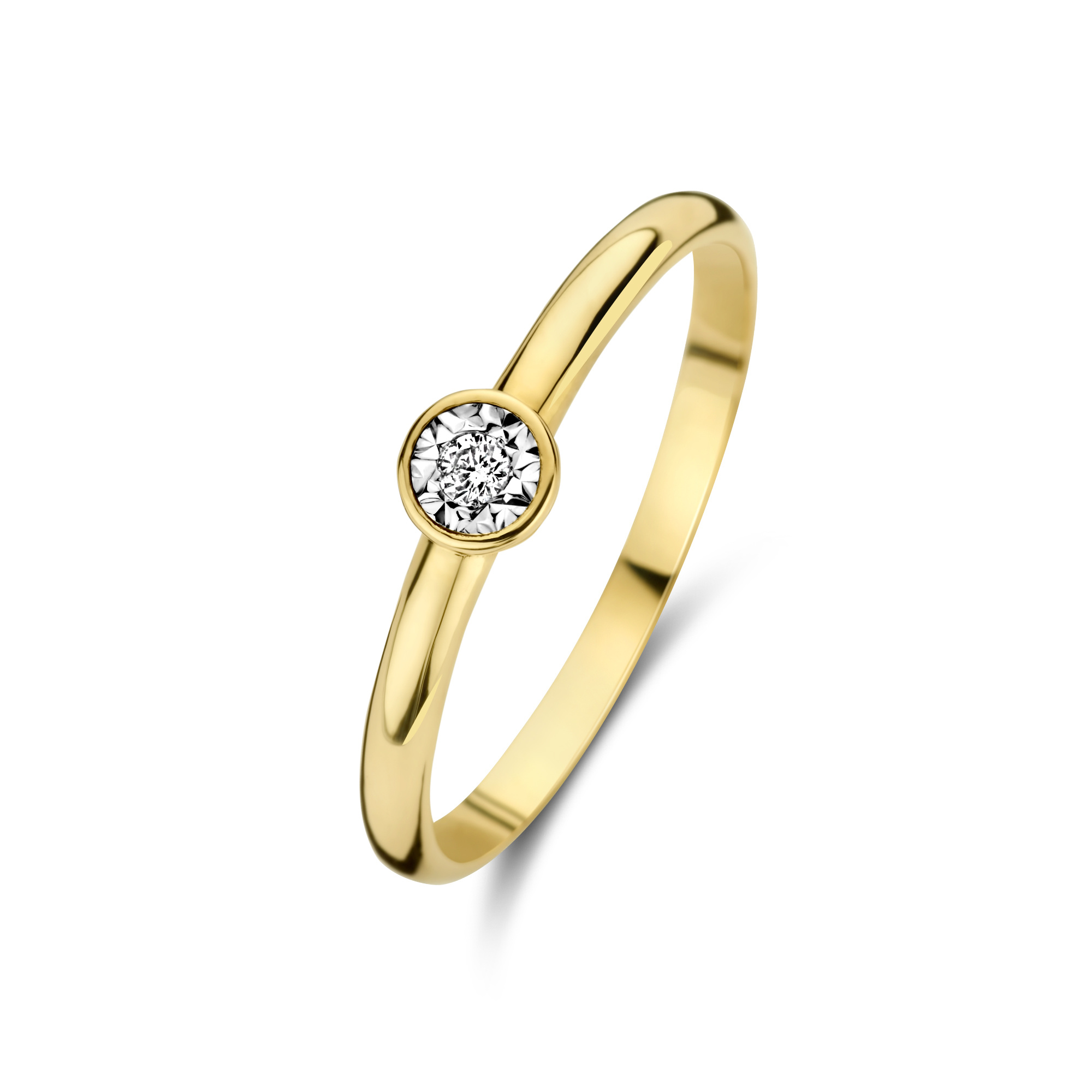 Isabel Bernard - 14 karat gold ring | diamond 0.02 ct | IBD330025