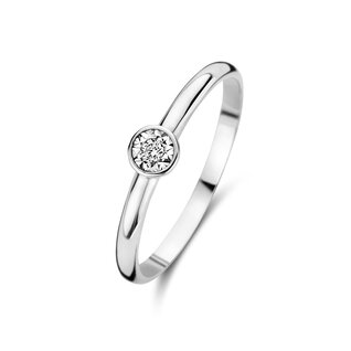 Isabel Bernard De la Paix Inaya anello in oro bianco 14 carati | diamanti 0.03 ct