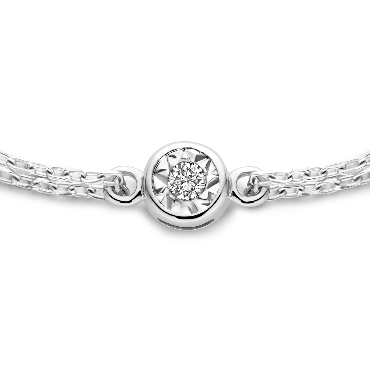 Isabel Bernard De la Paix Inaya 14 karat white gold bracelet with diamond 0.02 carat