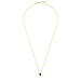 Isabel Bernard Baguette Roux 14 karat gold necklace with red zirconia stone