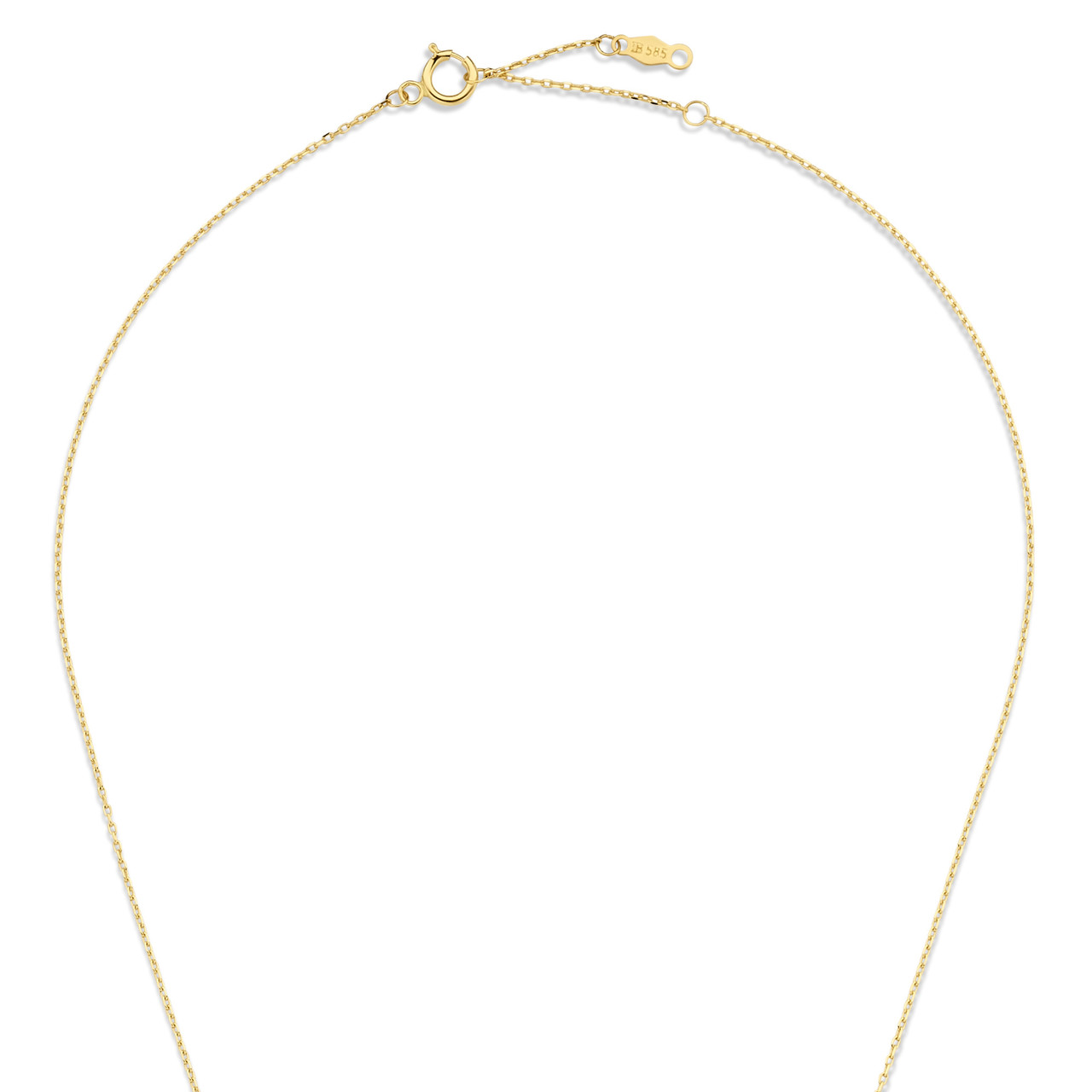 Isabel Bernard Baguette Roux 14 karat gold necklace with red zirconia stone