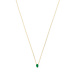 Isabel Bernard Baguette Olivia 585er Goldkette mit grünem Zirkonia Stein