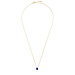 Isabel Bernard Baguette Nila 14 karaat gouden collier met blauwe zirkonia steen