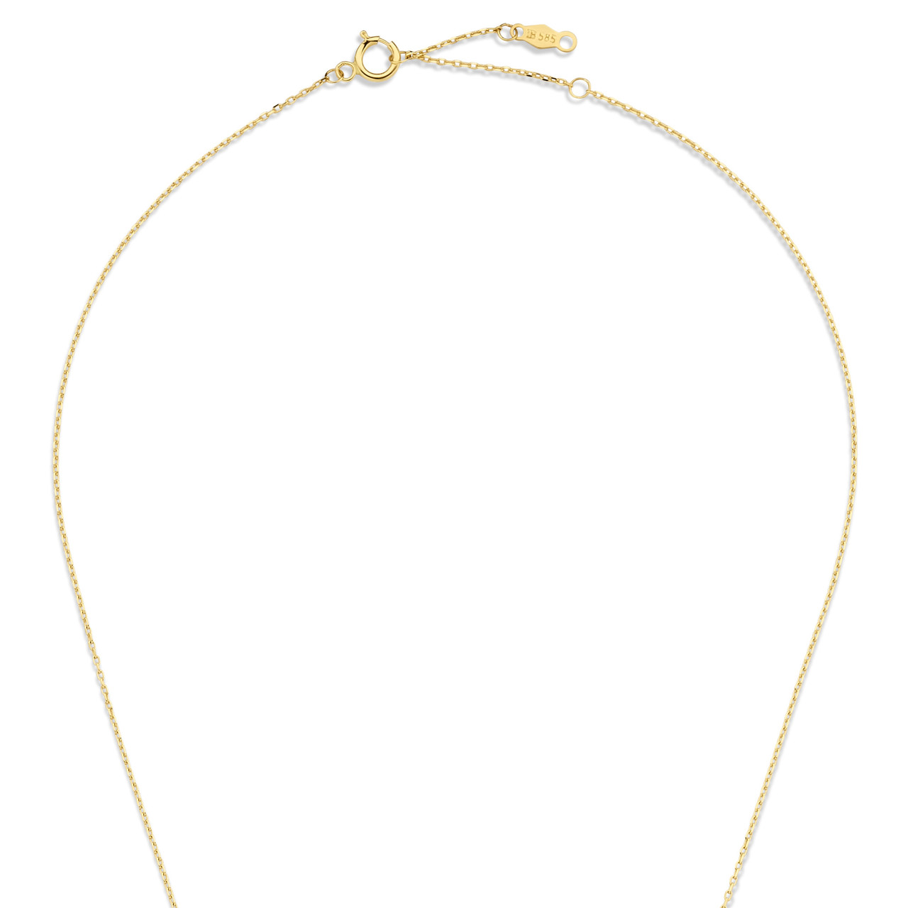 Isabel Bernard Baguette Nila 14 karat gold necklace with blue zirconia stone