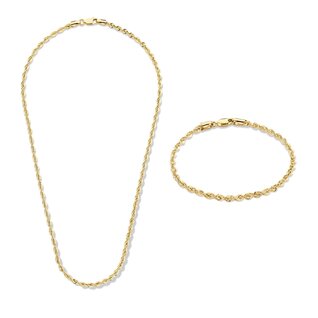 Isabel Bernard Cadeau d'Isabel conjunto de presente colar e pulseira de ouro de 14 quilates