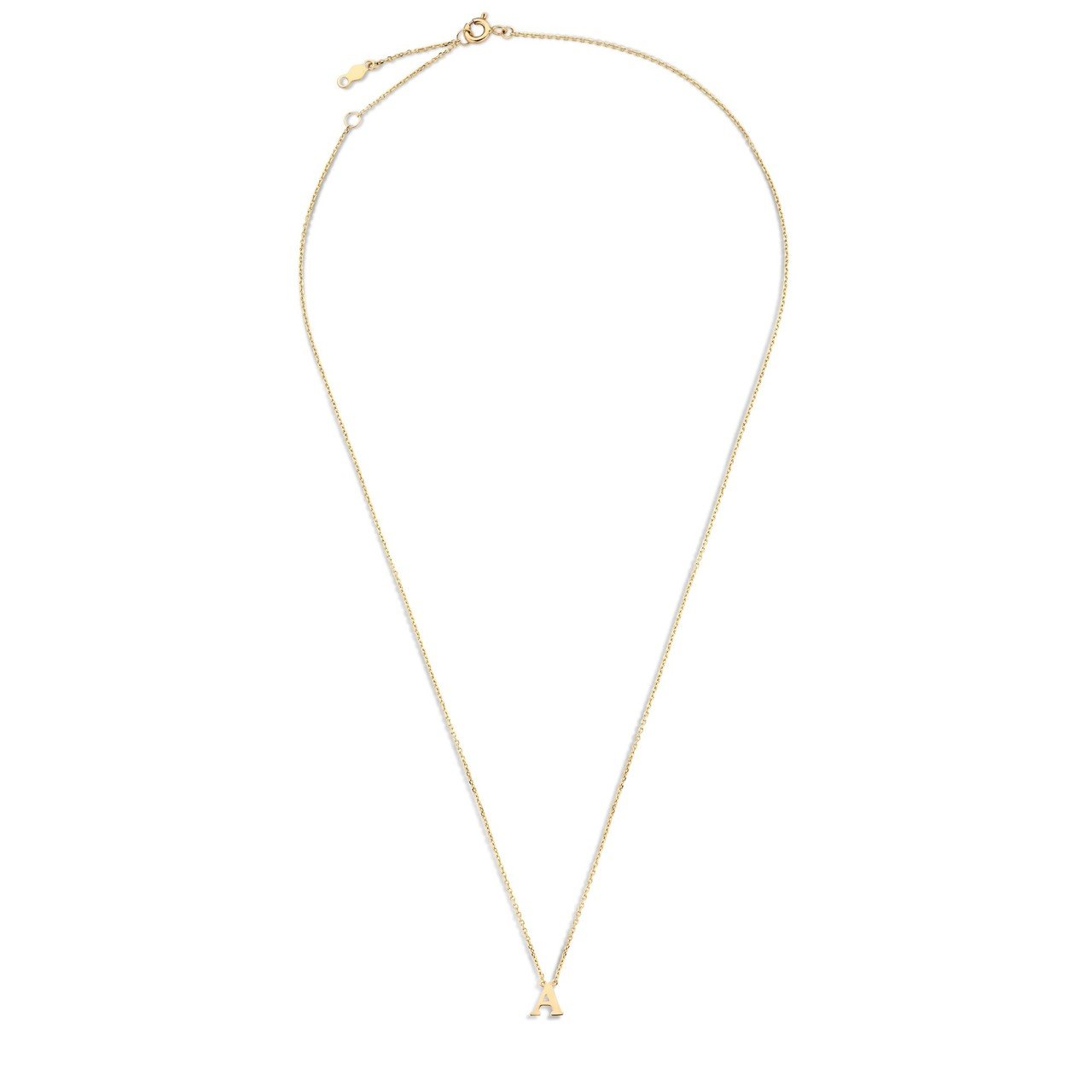 Initial necklace gold - 14k gold initial necklace
