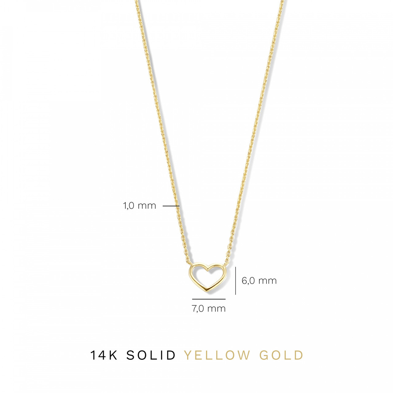 Isabel Bernard Cadeau d'Isabel 14 karat gold necklaces gift set with heart and zirconia stone