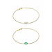 Isabel Bernard Cadeau d'Isabel 14 karat gold bracelets gift set with zirconia stones