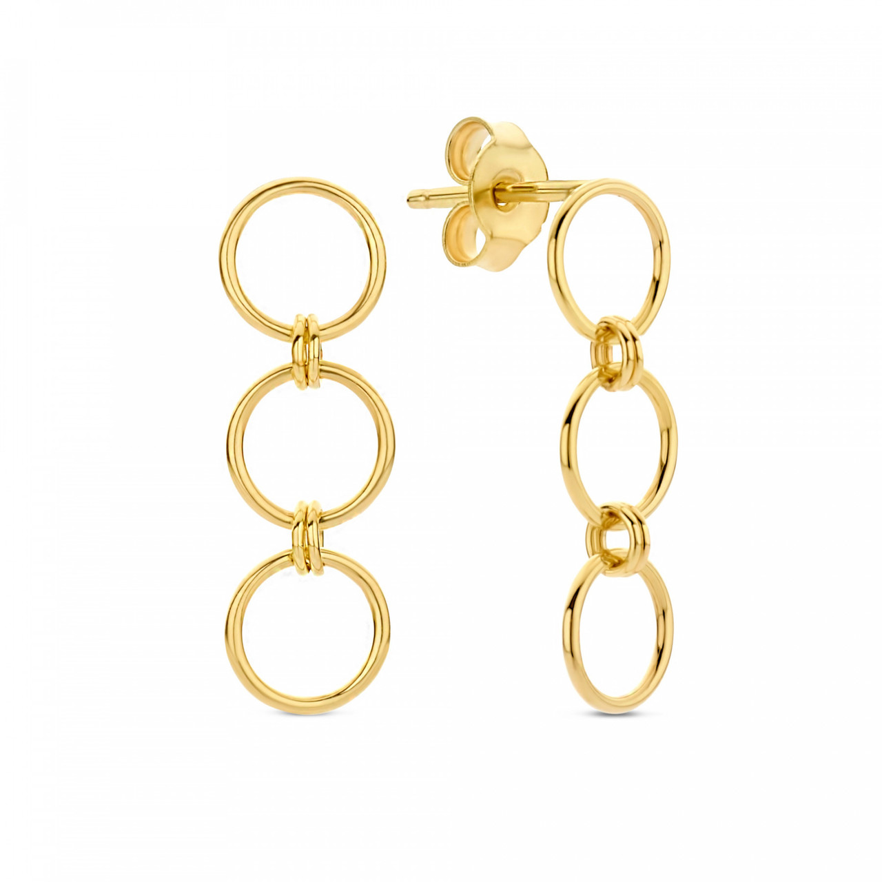Isabel Bernard Cadeau d'Isabel 14 karat gold earring set with rings