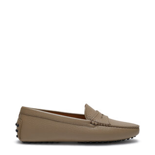 Isabel Bernard Vendôme Marie taupe calfskin leather moccasins