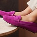 Isabel Bernard Vendôme Marie fuchsia suede moccasins